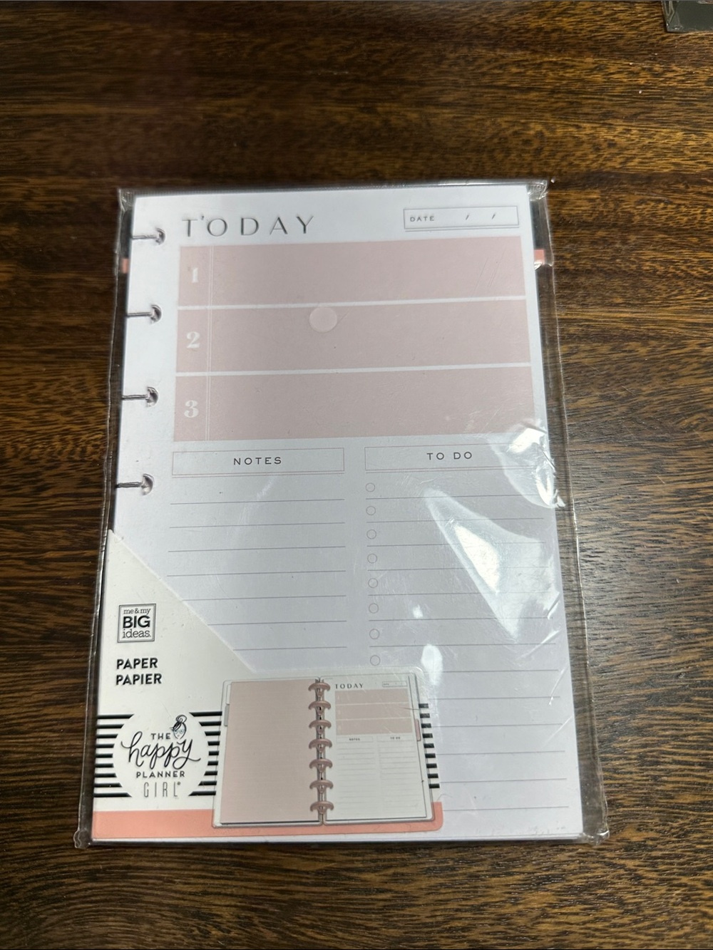 Happy Planner Girl Minimalist Pink Mini Sheet Filler Paper Pack Notes 3/$25